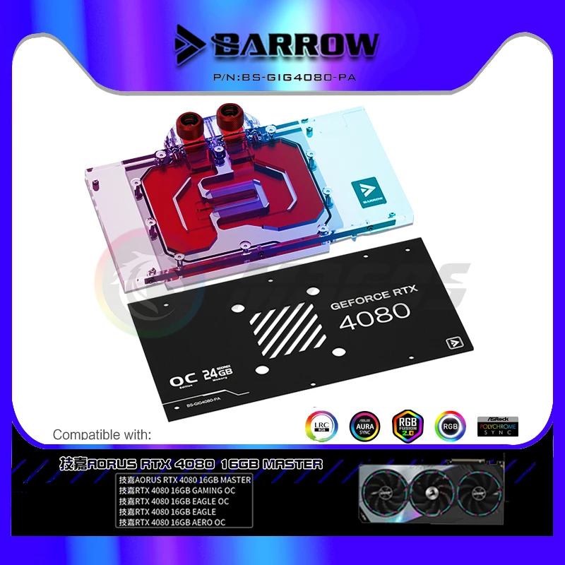 Rtx 4080 Water Cooling Block - BARROW GPU bloque de agua para