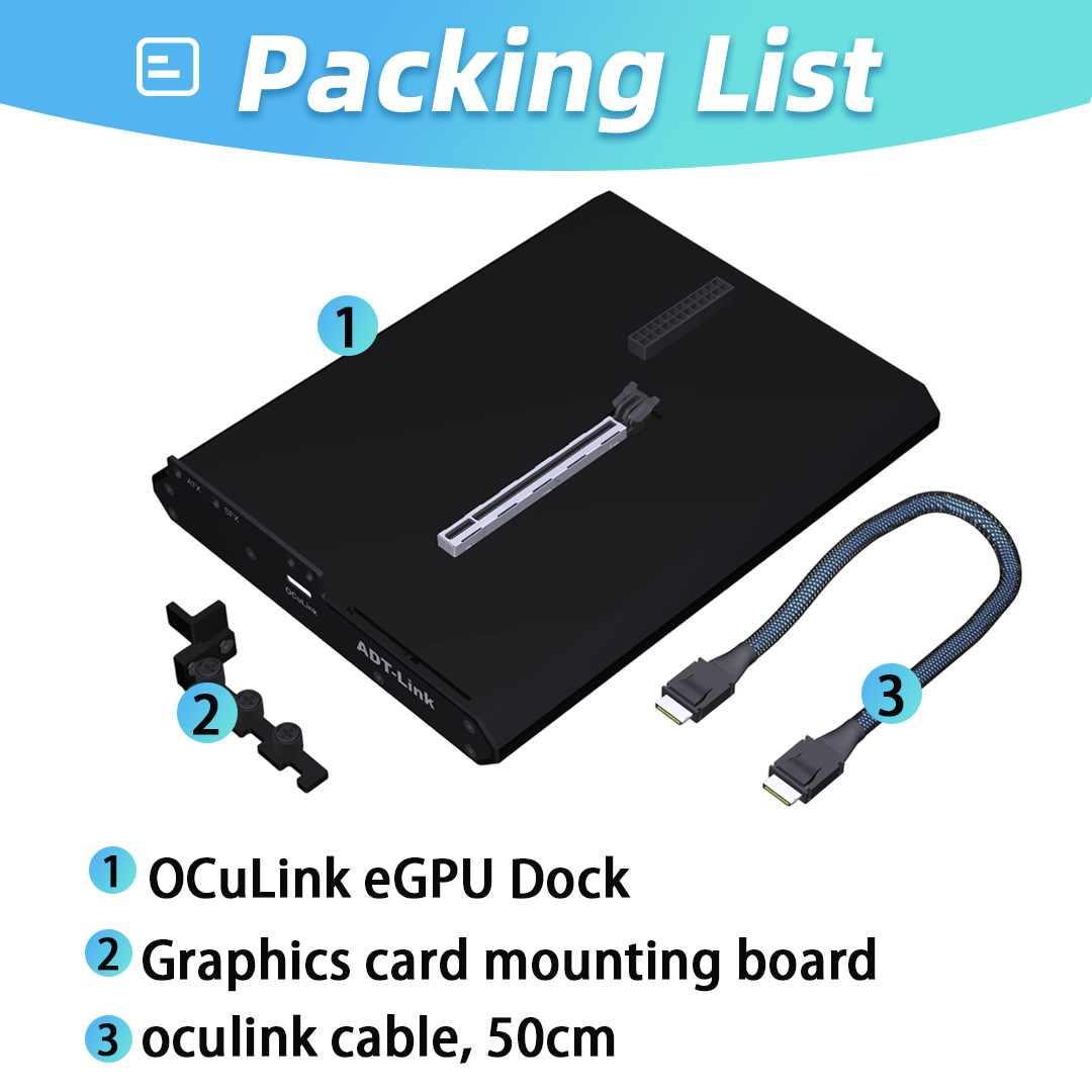 OCuLink eGPU Dock PCIe 4,0 X4  - Oculink Gpu Dock Station reseña y precio