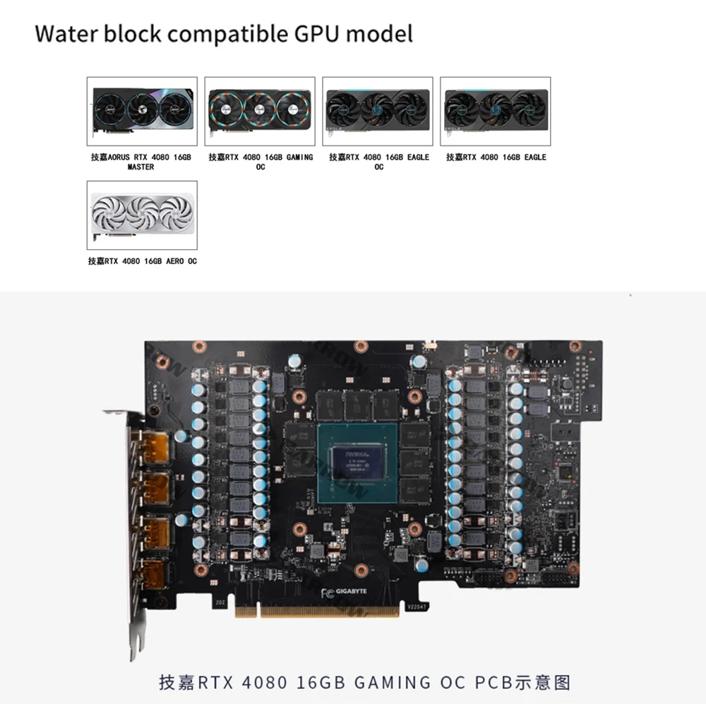BARROW GPU bloque de agua para - Rtx 4080 Water Cooling Block reseña y precio