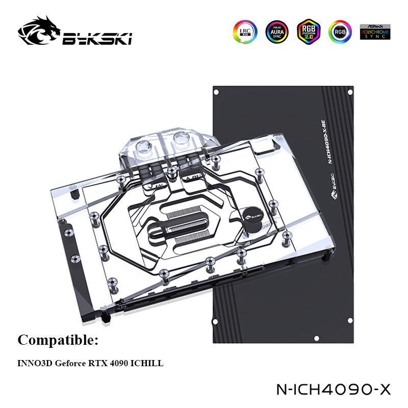 Bykski-enfriador de agua para  - Rtx 4090 Water Block Full Cover reseña y precio