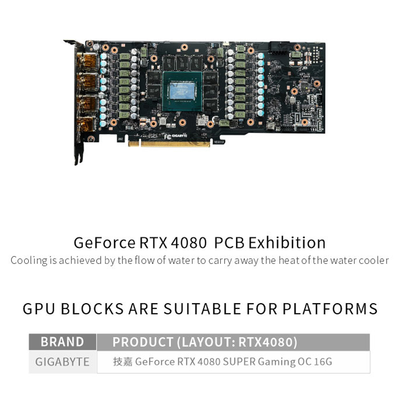 Bloque de GPU Bykski para tarj - Rtx 4080 Water Cooling Block reseña y precio