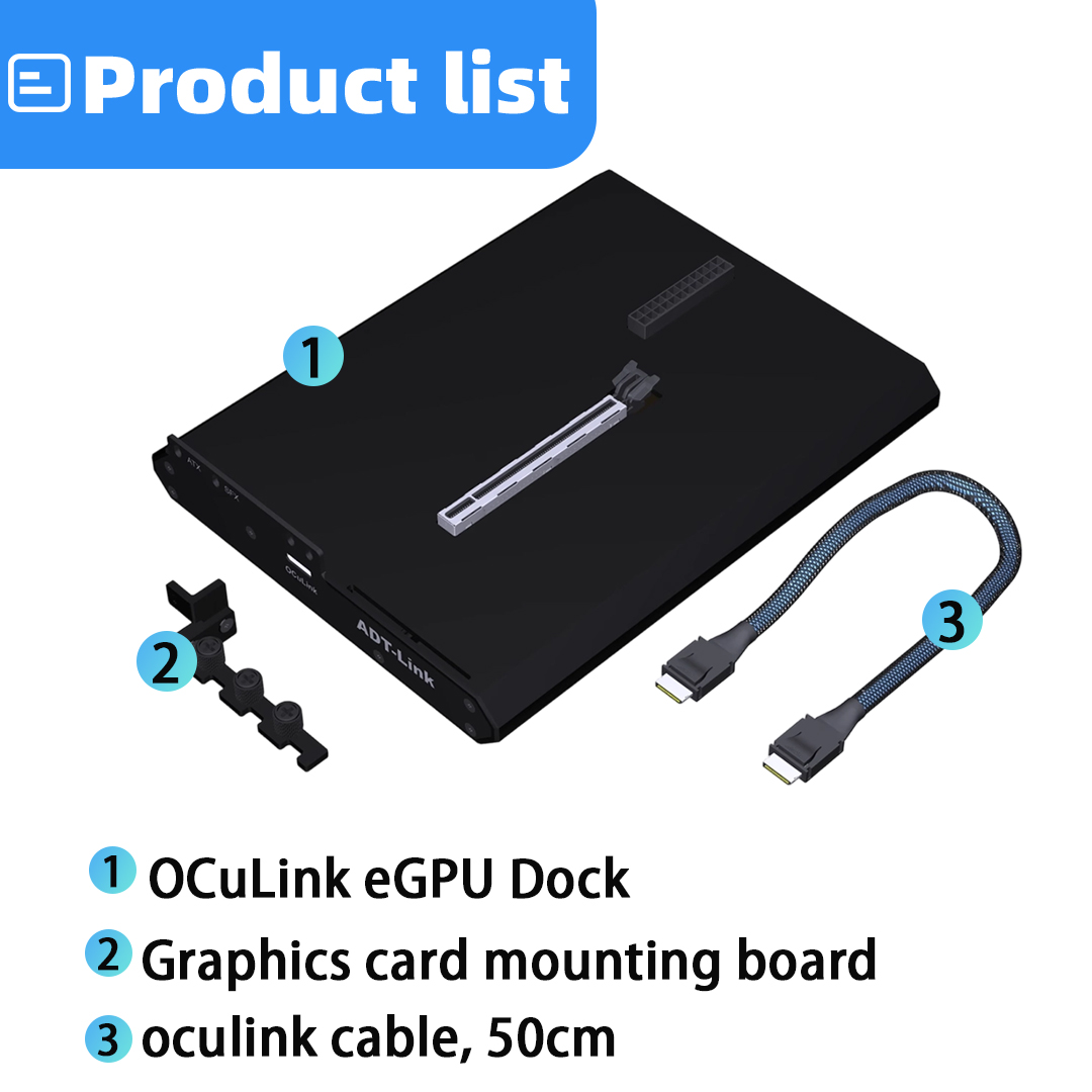 OCuLink eGPU Dock PCIe 4,0 X4  - Oculink Gpu Dock Station reseña y precio